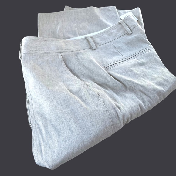 NWT Club Monaco Linen Blend Wide Leg "Hadarah" Pants w/Deep Side Pockets Size 14 - Picture 1 of 14